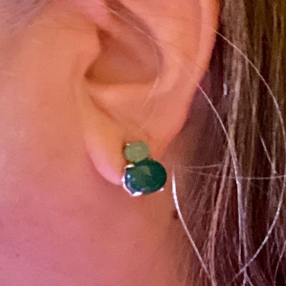 Ross-Simons Vibrant Green Earrings - Picture 2 of 4